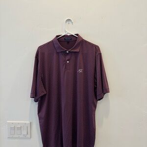Peter Millar Men's Polo Shirt - Purple and Black Stripes